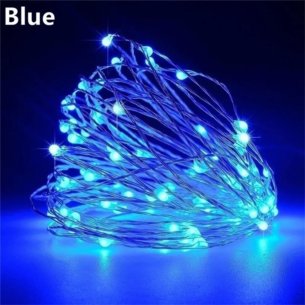 guirlande lumineuse led étanche en cuivre pour décorations festives