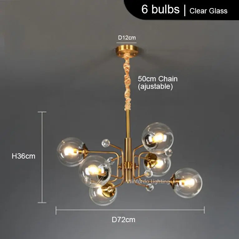 lustre led moderne 10 globes