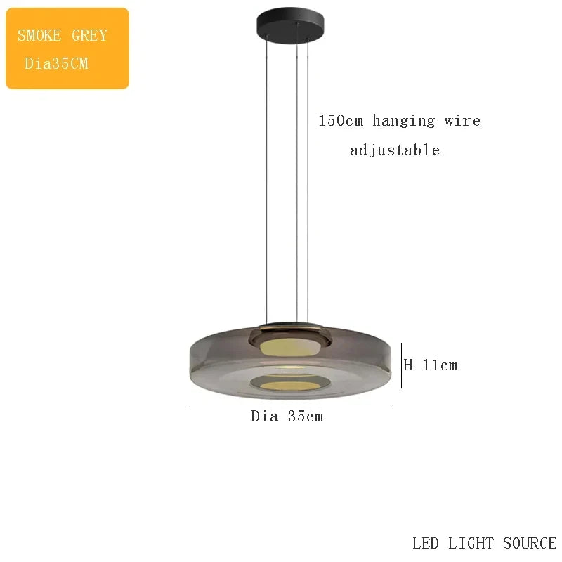 suspension design danois bohème abat-jour en verre pour tables basses