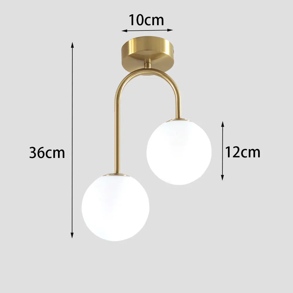 plafonnier boule simple en acrylique pour divers espaces
