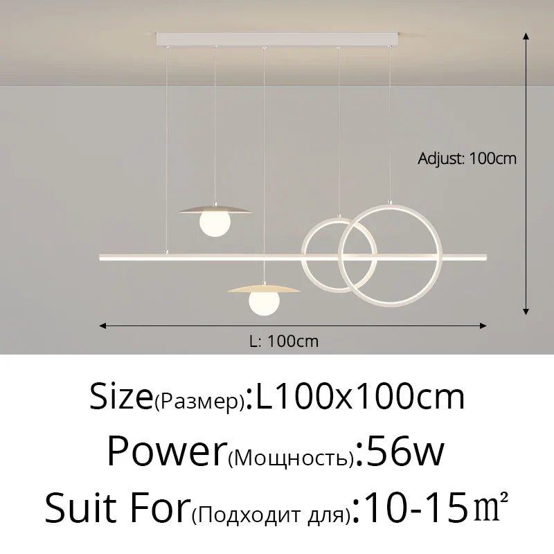 lustre nordique géométrique créatif pour restaurants et bars