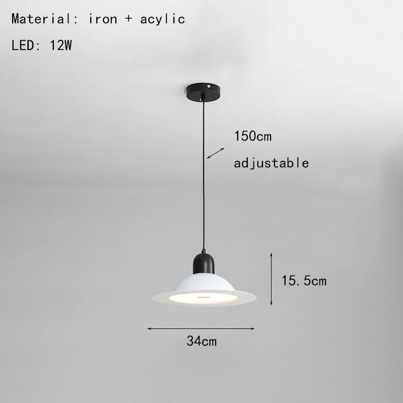suspension lampe led métal avec lumière réglable et modifiable