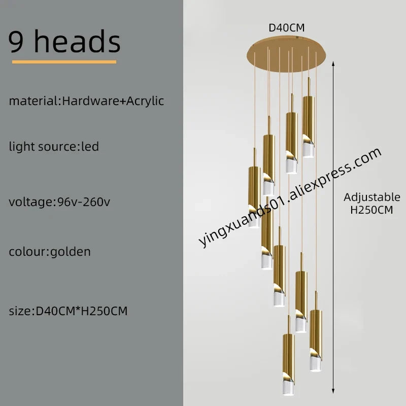 lustre nordique moderne en acrylique pour éclairage créatif intérieur