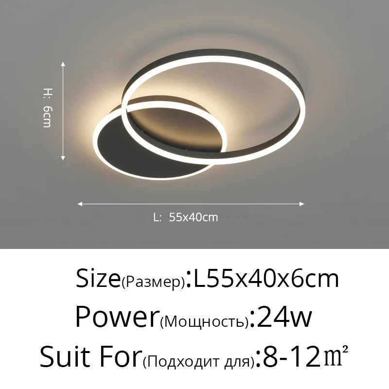 lustre led moderne minimaliste à intensité variable pour éclairage intérieur