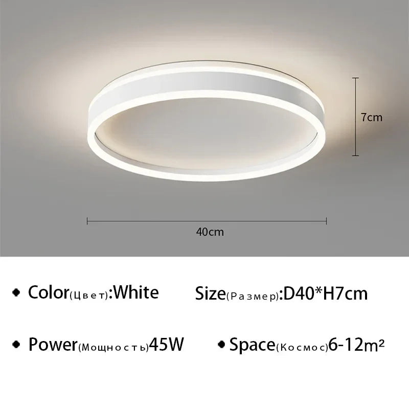 plafonnier led nordique à intensité variable pour intérieur
