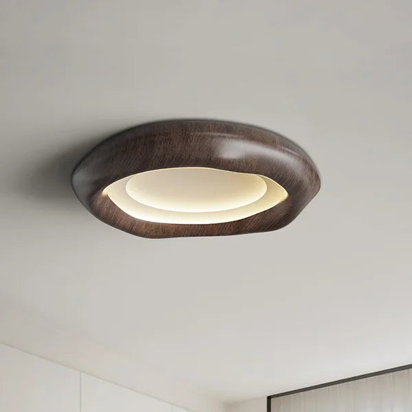 plafonnier créatif en bois pour éclairage agréable et protection des yeux