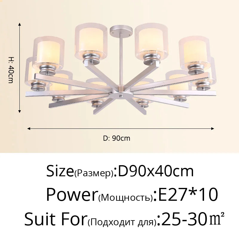 Bosmos European Style Decorative LED Chandeliers For Living Rooms, Bedrooms, And Modern Simple Indoor Lighting