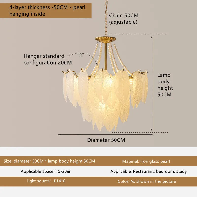 Modern luxury LED leaf dining room chandeliers Creative living room lights Bedroom, kitchen island decorative lighting fixtures