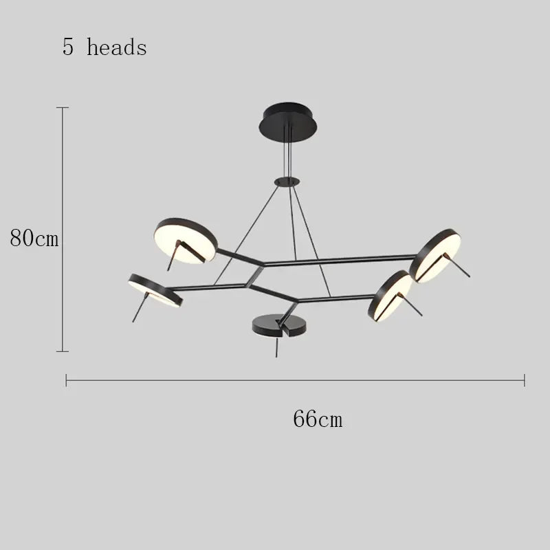 lustre led nordique décoratif idéal pour restaurant ou bureau