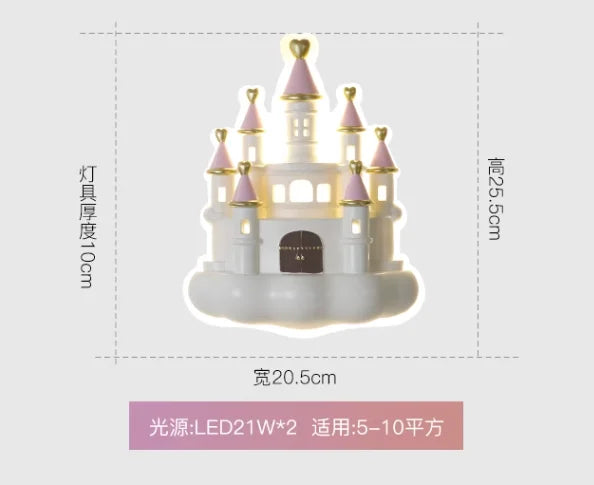 lampe de chevet princesse château pour enfant design créatif et protecteur