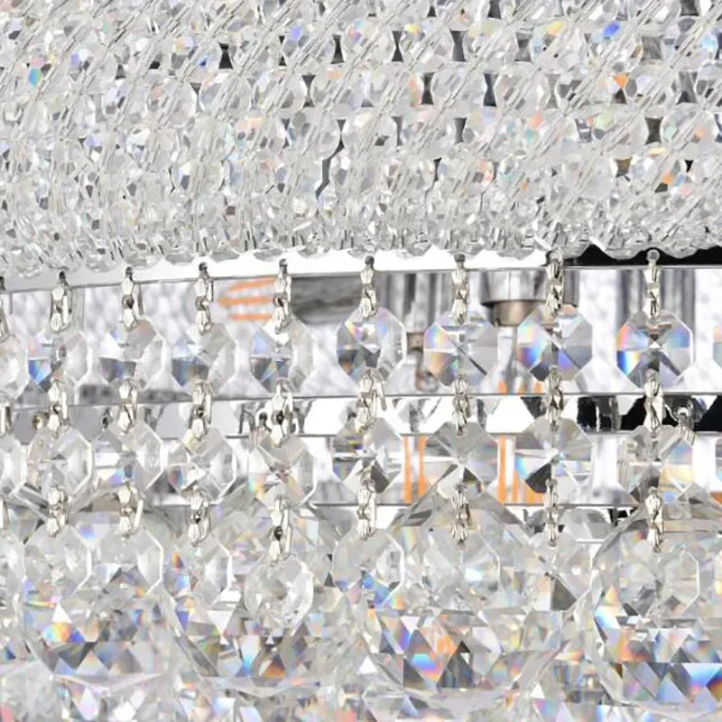suspension led en cristal de luxe design moderne