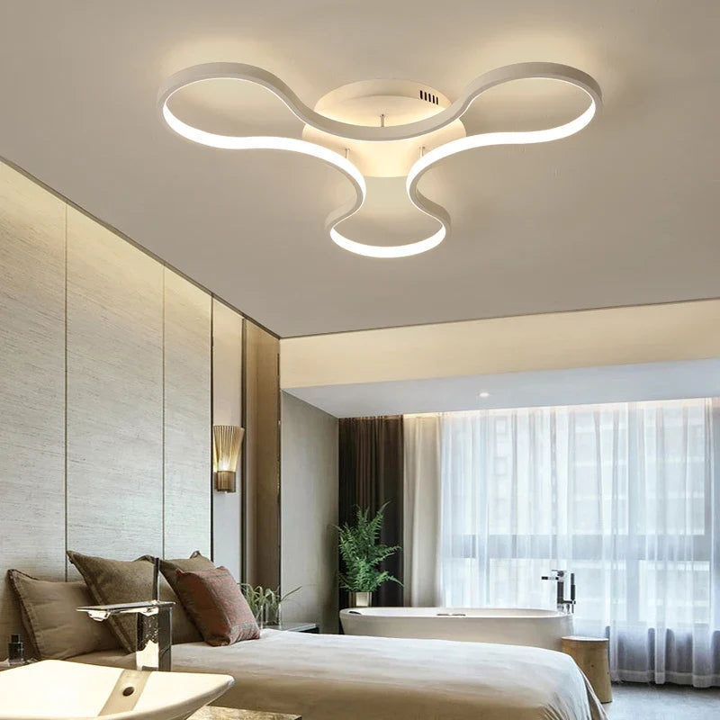 lustre moderne led créatif en aluminium pour restaurant bar