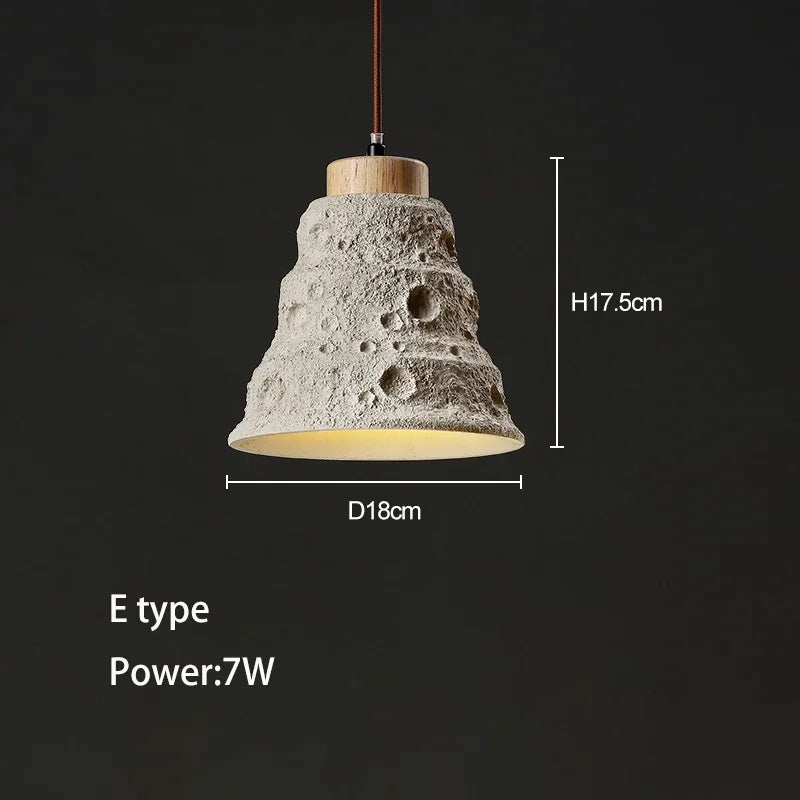 lustre wabi-sabi en ciment pour décoration intérieure et extérieure