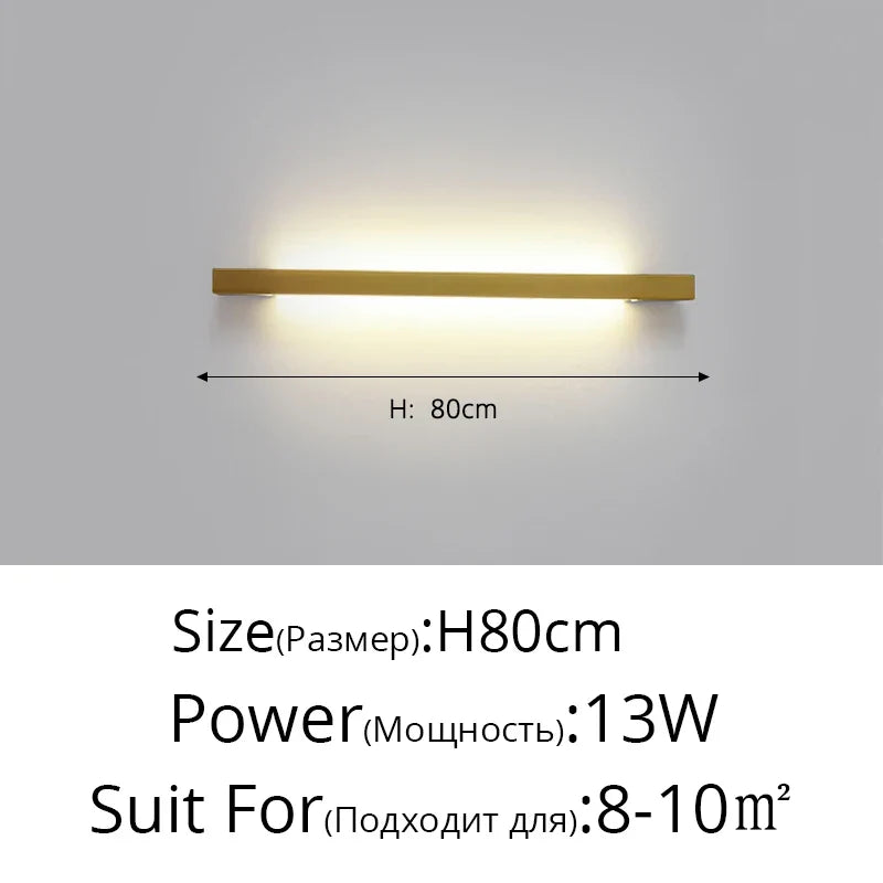 applique murale à bande led minimaliste moderne et créative