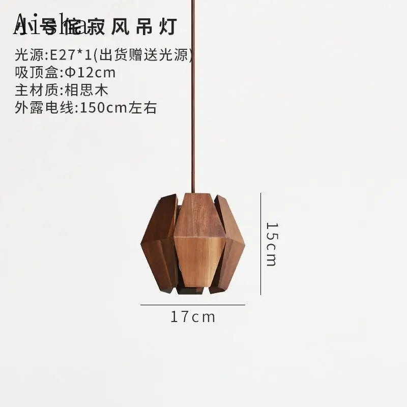 suspension rétro en bois massif pour un intérieur élégant