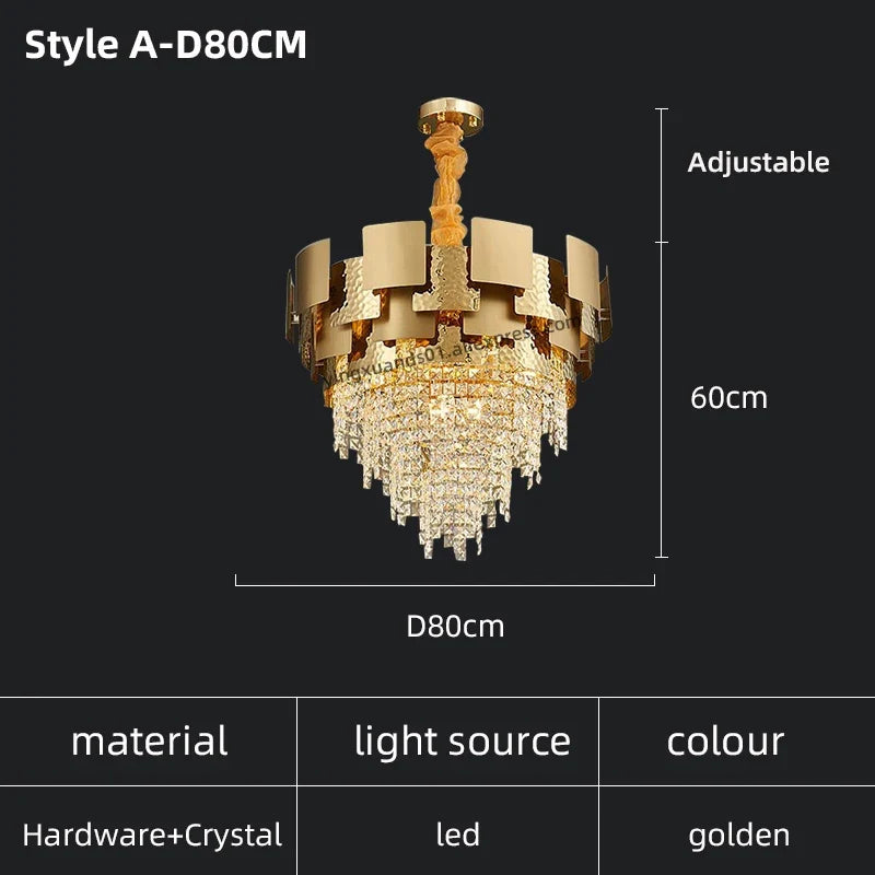 lustre rectangulaire moderne en cristal pour intérieur élégant