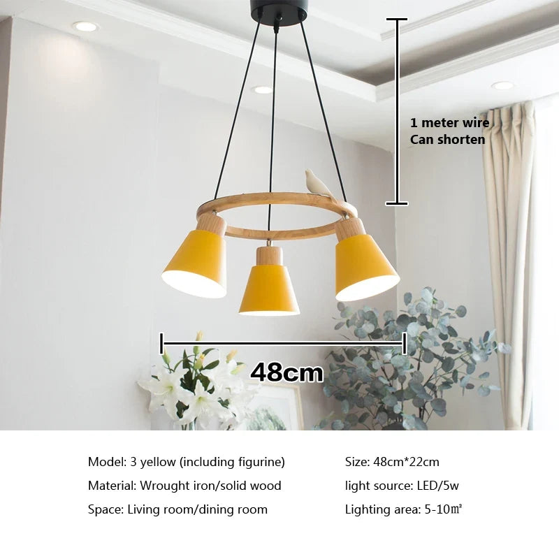 Lampe suspension nordique moderne Macaron