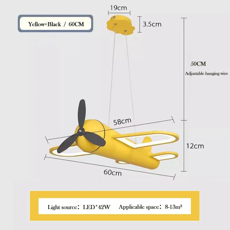 lustre créatif hélicoptère pour chambre d'enfants et jeunes