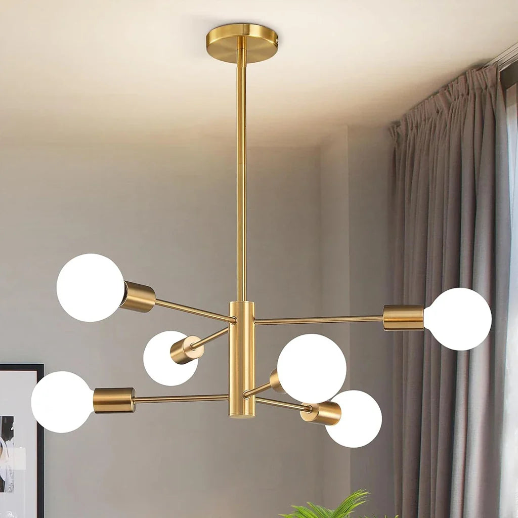 lustre moderne spoutnik lampe suspendue satellite 2/4/8 têtes décoration