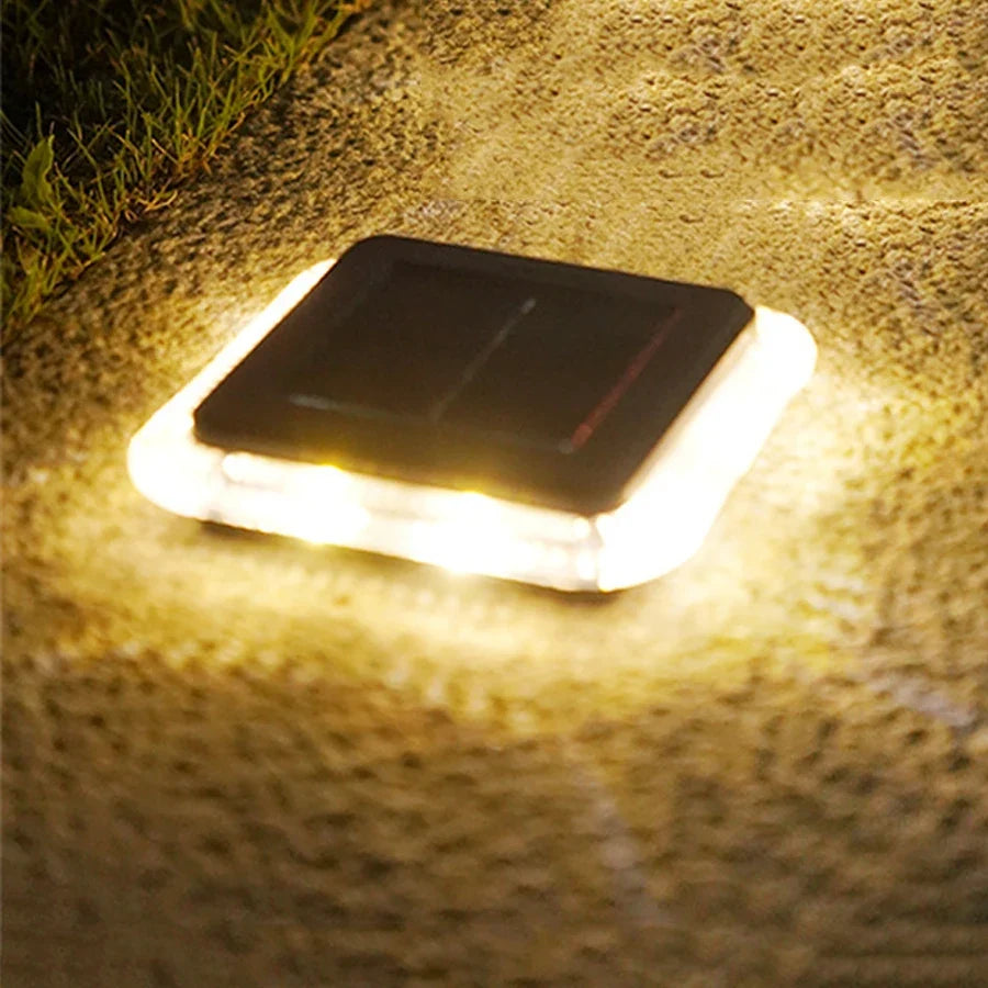 Lampe solaire au sol à 8led