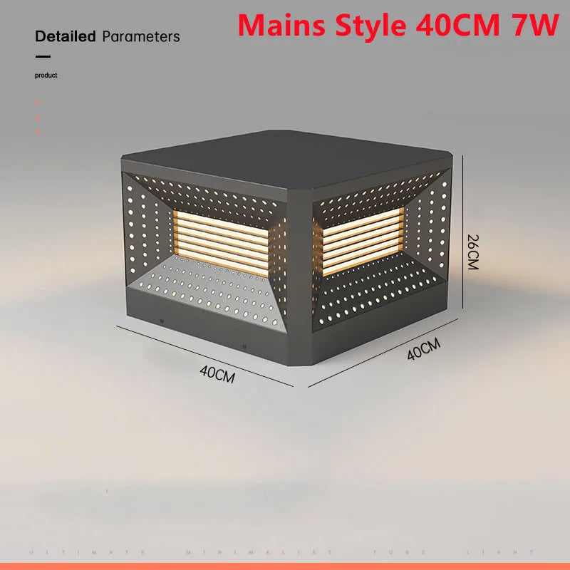 lampe de pelouse solaire moderne pour éclairage extérieur