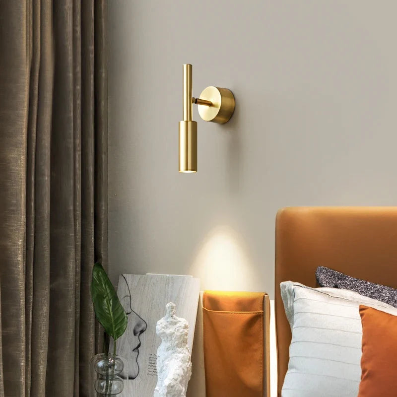 lampe de chevet industrielle en cuivre pour lecture créative