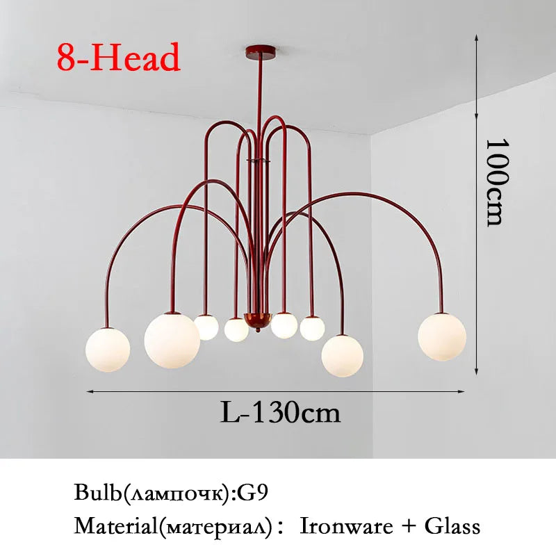 suspension modernes en verre de lait magique de haricot