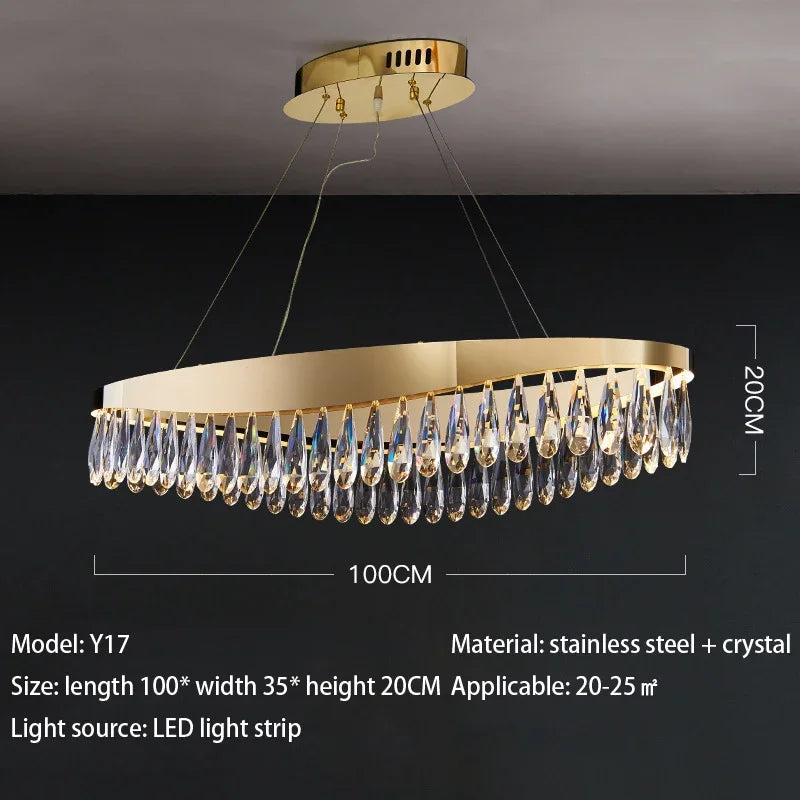 lustre en cristal de luxe pour éclairage décoratif intérieur