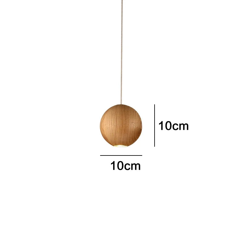suspension lumineuse led moderne en bois gzmj avec plusieurs têtes
