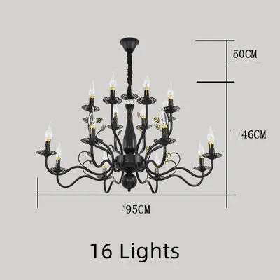lustre en fer forgé rétro pour intérieur élégant