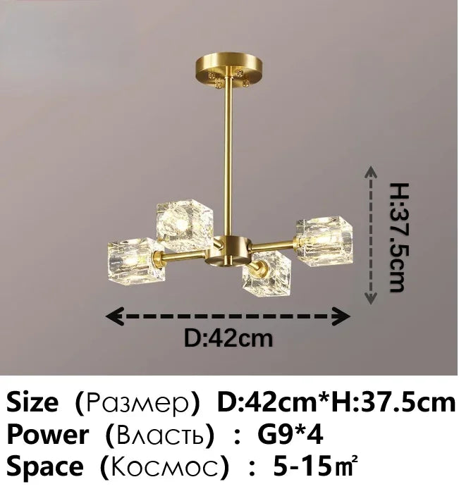 Modern Ceiling Crystal Chandelier Table, Restaurant, Kitchen Bar LED Chandelier Minimalist Home Decoration Light Luxury Crystal