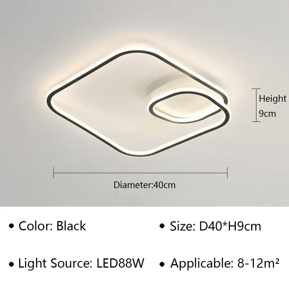 LED moderne Simple plafonnier allée Lustre pour salon salle à manger étude chambre décoration de la maison intérieur luminaire Lustre