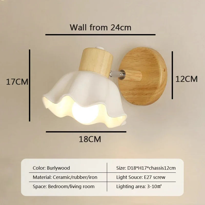 applique murale nordique en bois pour intérieur moderne