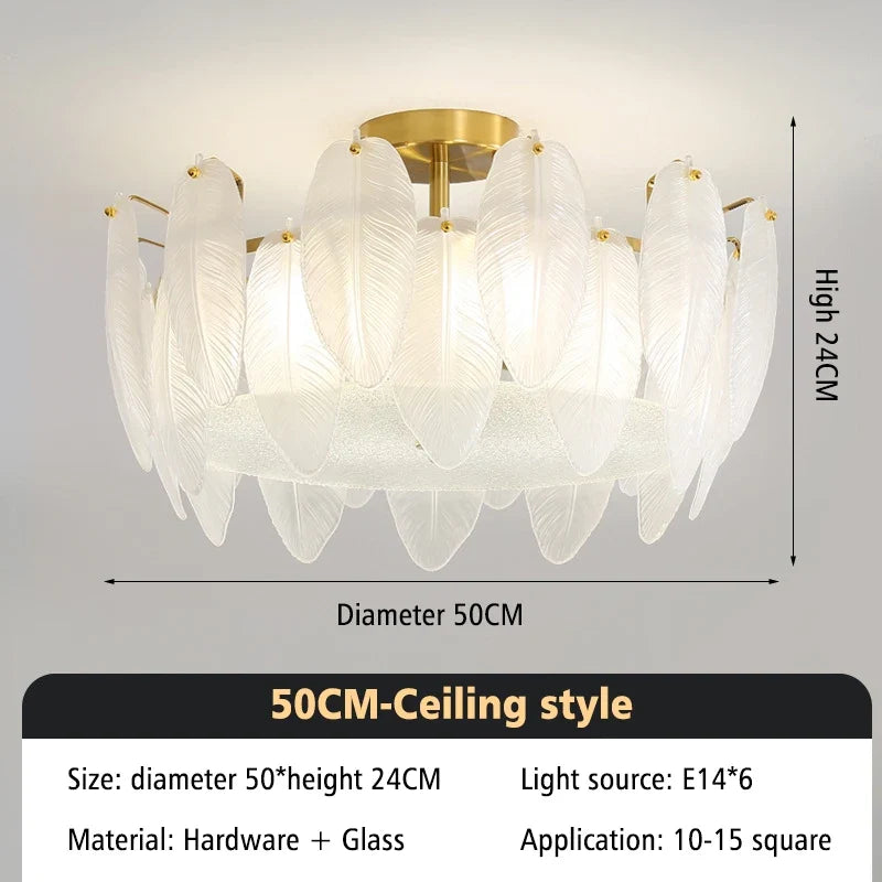 Lustre design moderne en verre