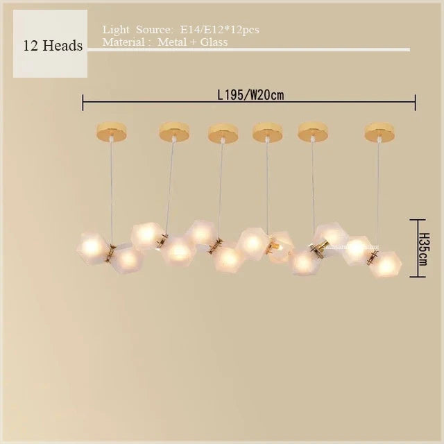 2024 Modern LED Chandelier Nordic Home Decoration  Club Front Desk Hanging Light Office Restaurant Ceiling Chandelier