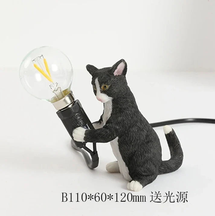 lampe de bureau décorative pour animaux en résine