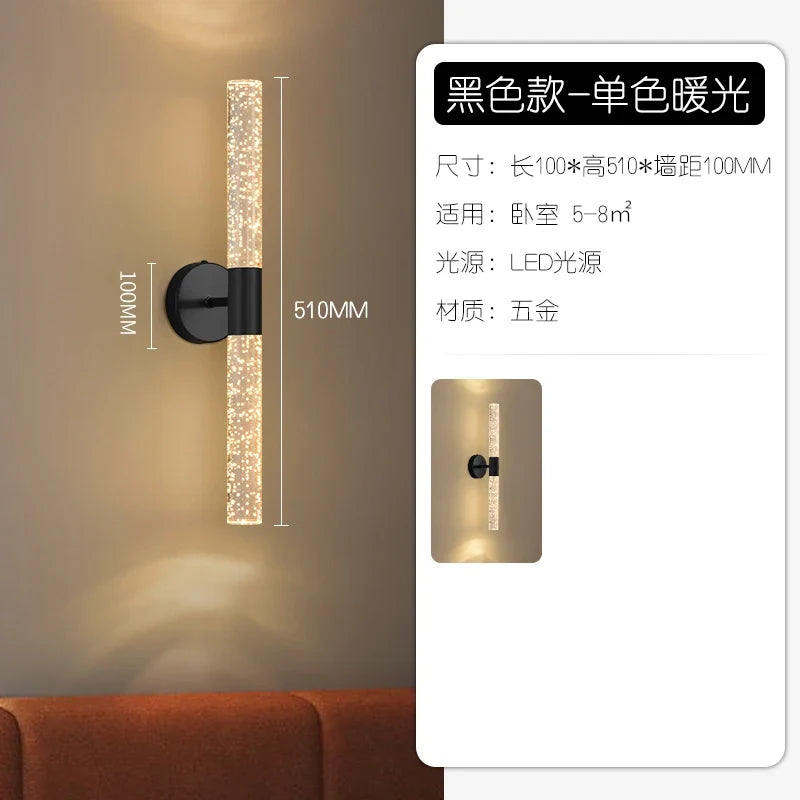 applique murale led moderne avec bulle pour fond tv