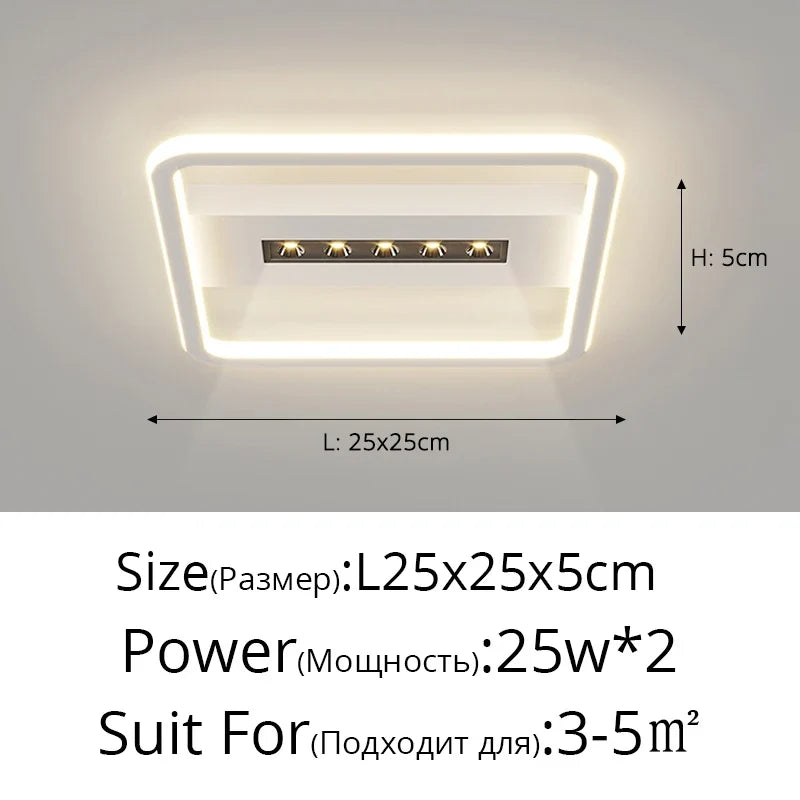 plafonnier sans aspiration magnétique monté en surface décoratif