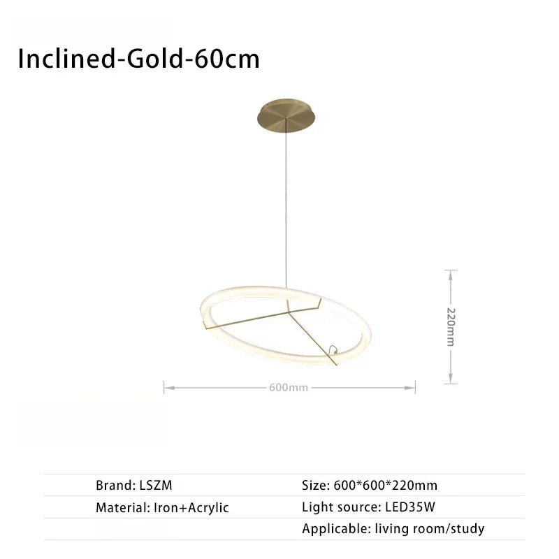 lustre nordique design suspension décorative en acrylique LED