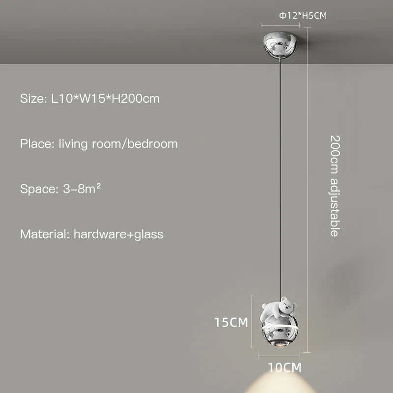 lustre moderne led design astronaute petites suspension