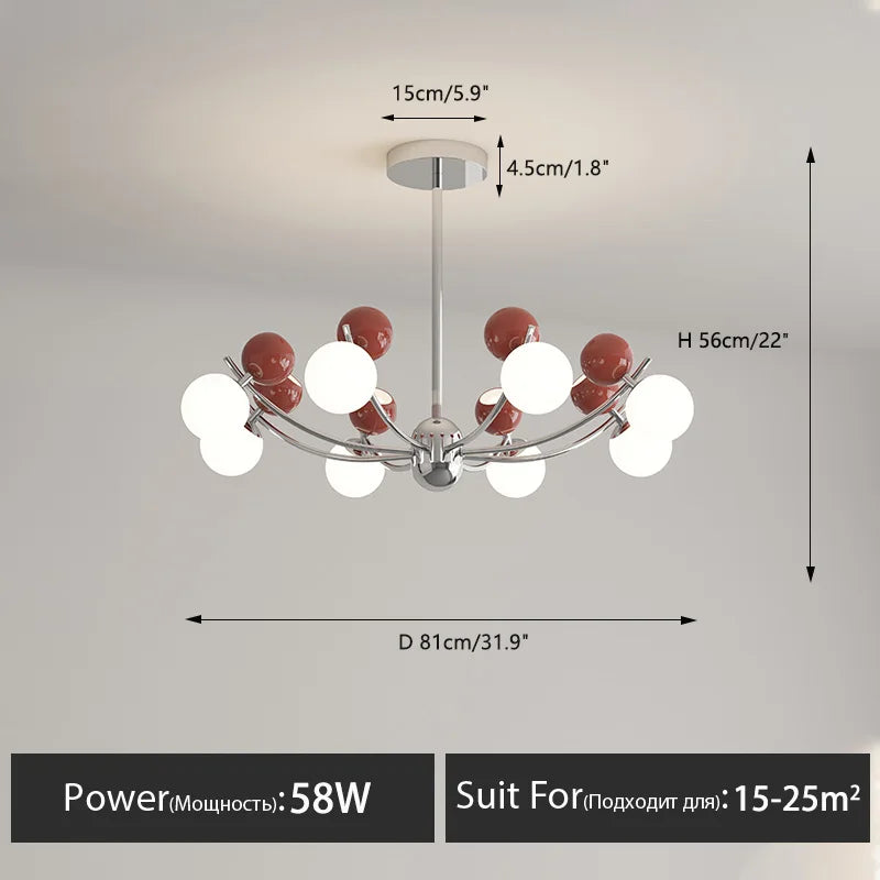 lustre créatif led pour décoration moderne chambre enfants
