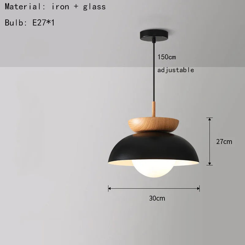 suspension style américain en métal et bois pour restaurant