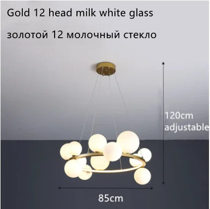 lustre moderne en verre design pour décoration intérieure élégante
