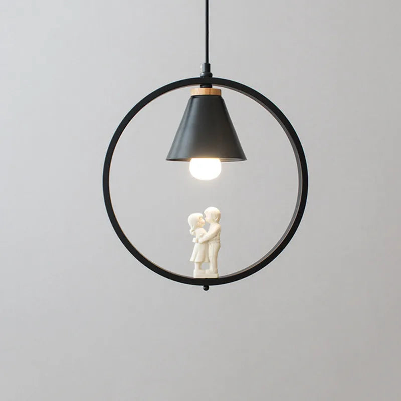 lampe à oiseaux nordique moderne en fer pour décoration intérieure