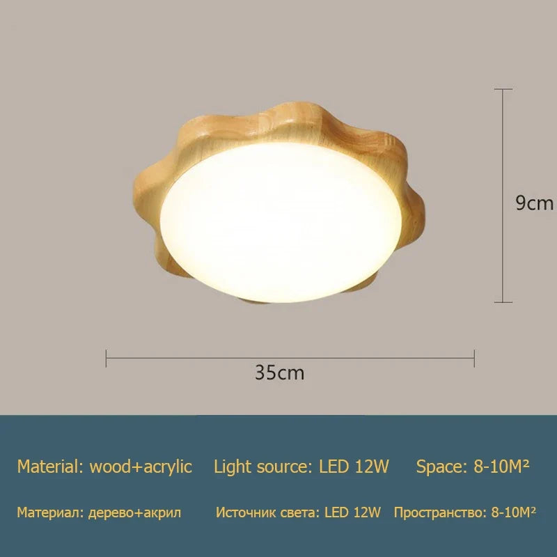 plafonnier grain de bois moderne pour décoration maison