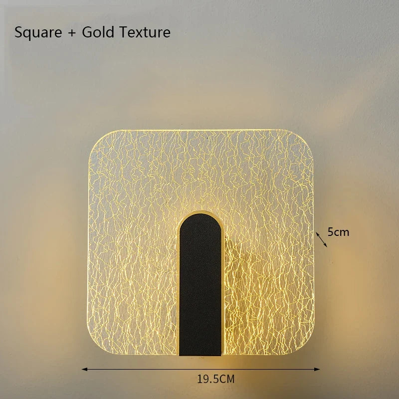 lampe de chevet murale acrylique design moderne motif losange minimaliste