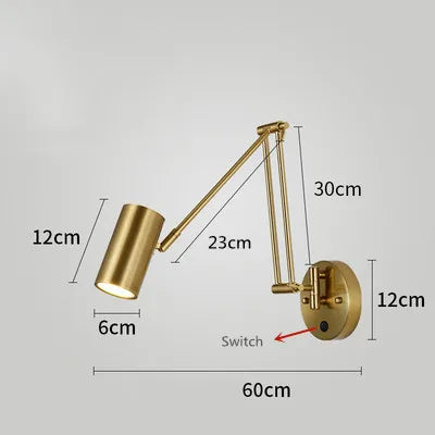 Applique murale led pivotantes tactile