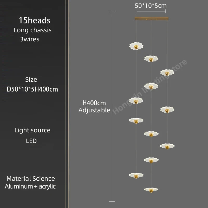 lustre moderne à led pour espaces intérieurs élégants et contemporains