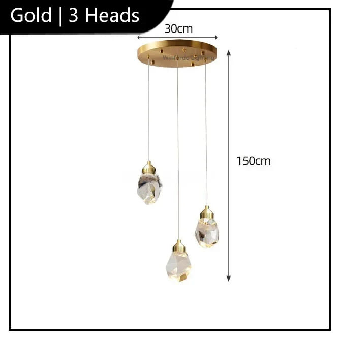 lustre en cristal moderne winfordo pour hall d'exposition