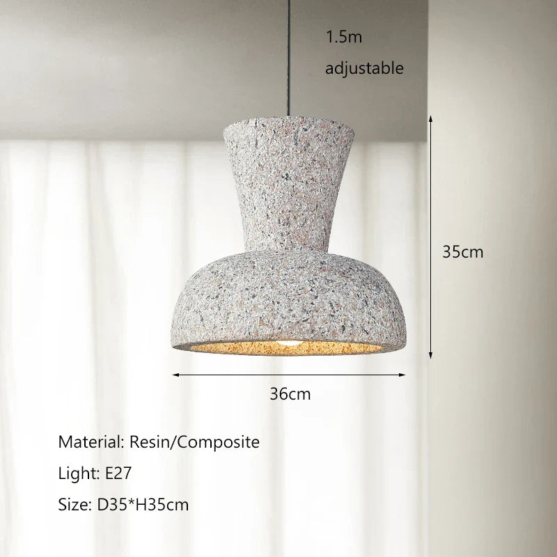 lustre led nordique wabi sabi pour bar et décoration maison